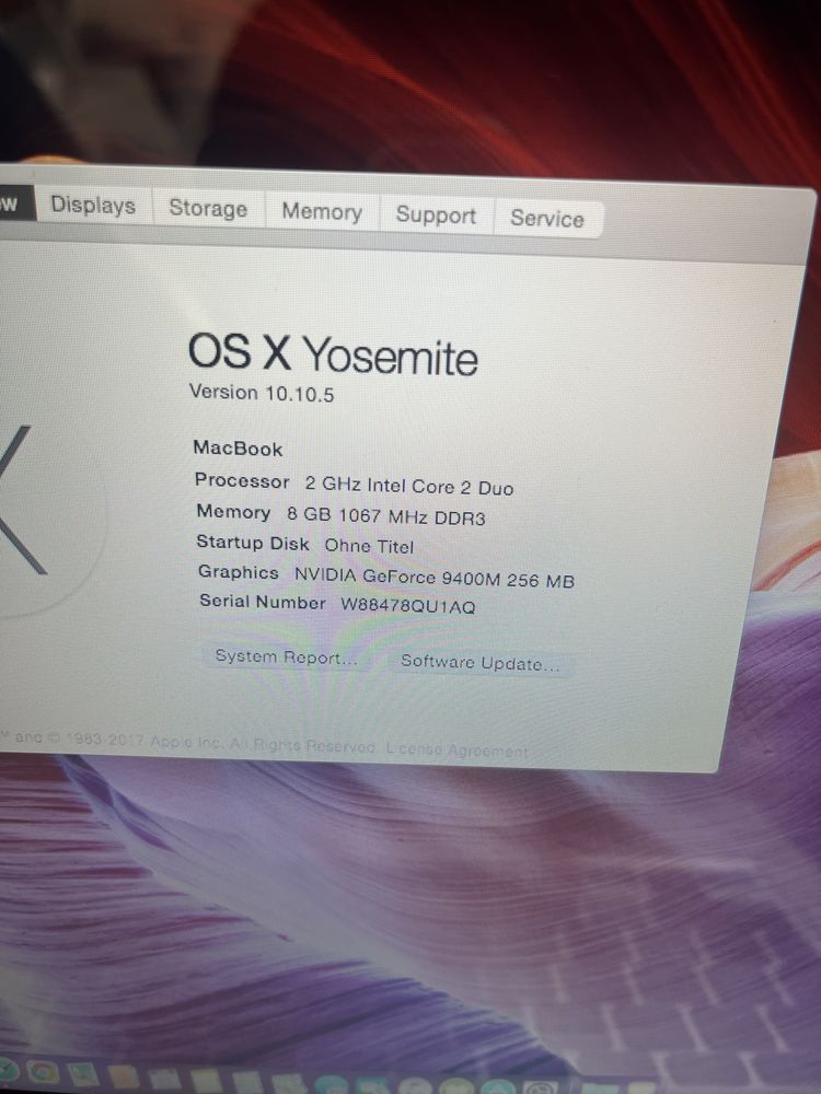 Лаптоп Macbook Pro A1278