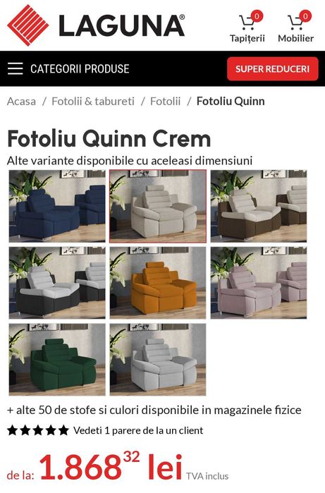 Fotoliu Laguna Quinn NOU