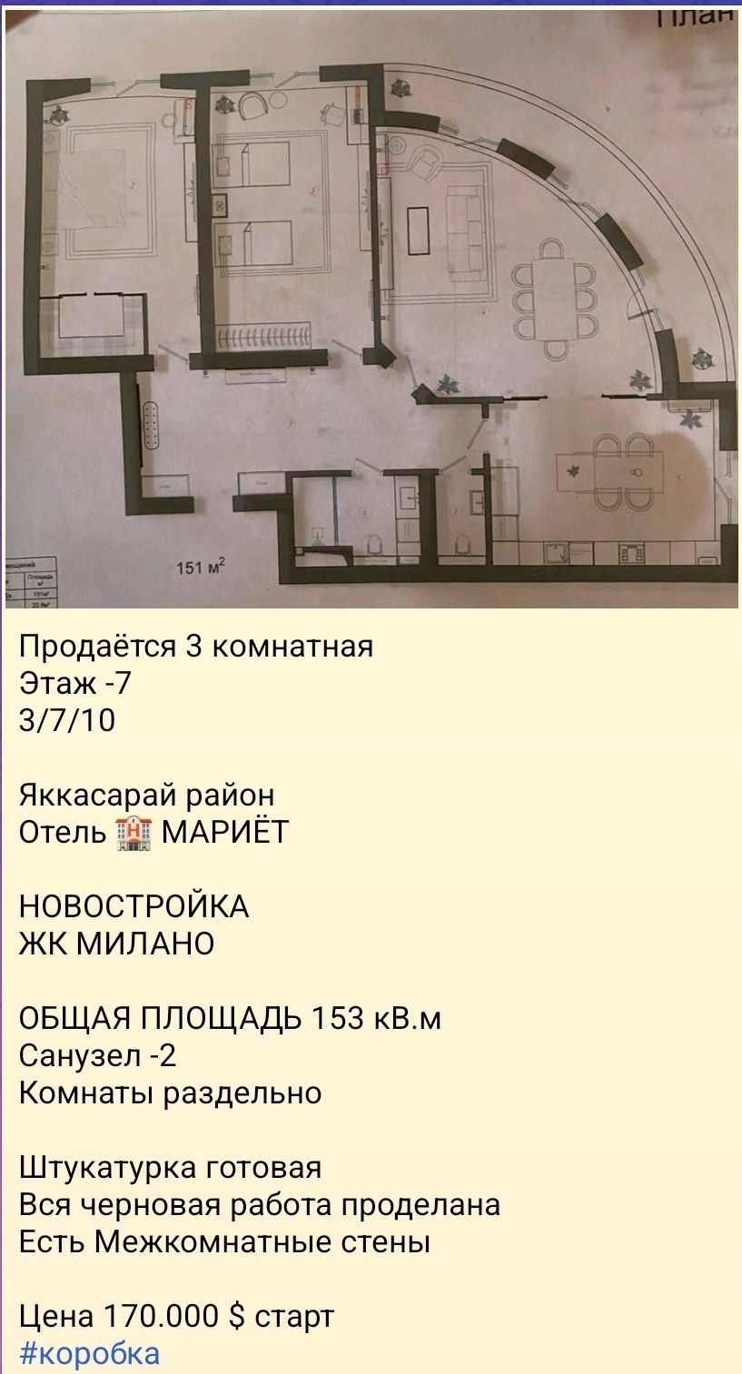 Продаётся квартира жк милано