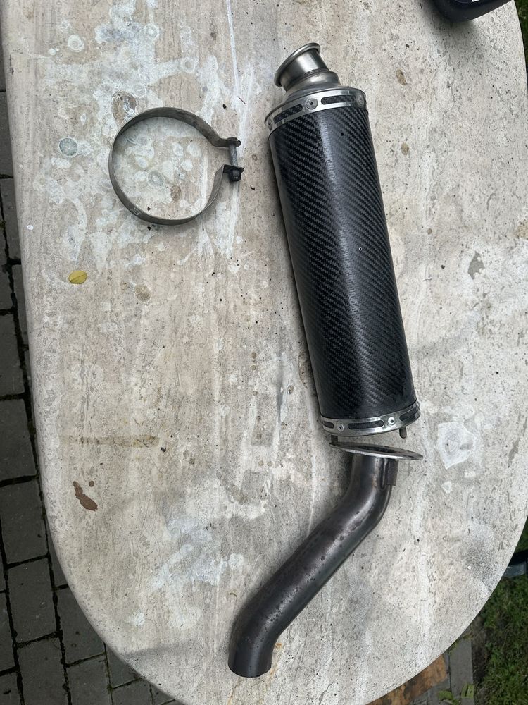 Toba moto evacuare carbon Arrow cu cot si colier