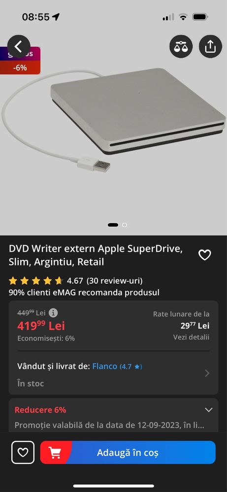 DVD Writer extern Apple SuperDrive (macbook retina imac mac mini)