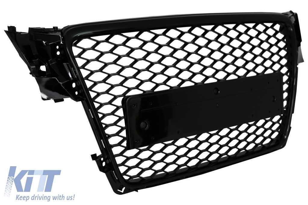 Grila Centrala  Audi A4 B8 (2007-2012) RS Design Negru Lucios
