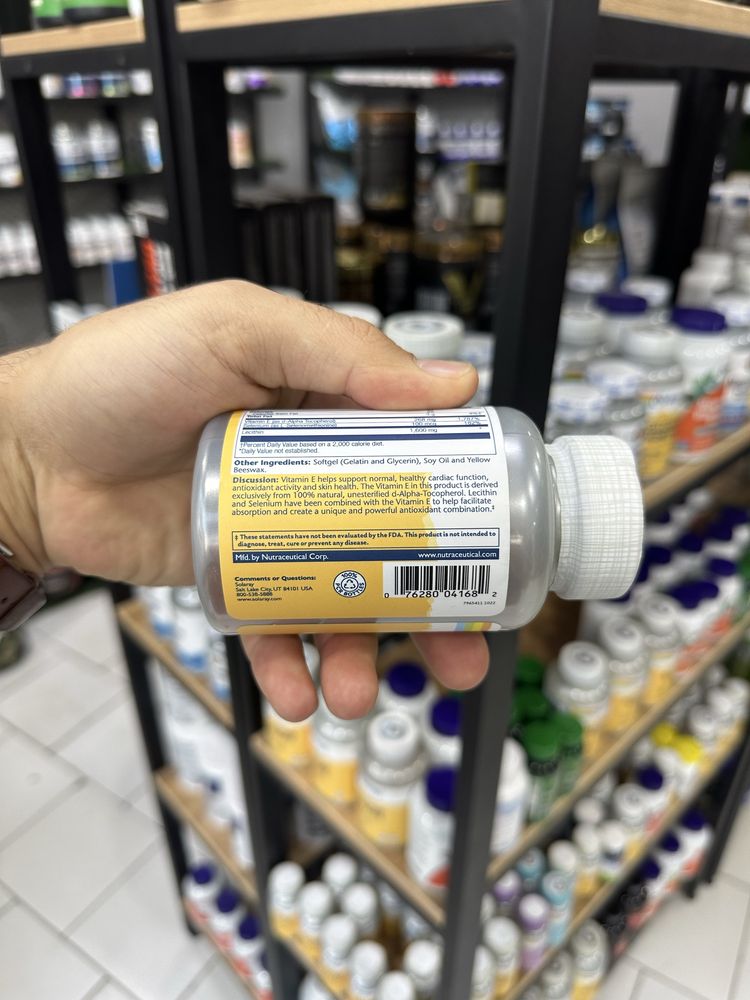 Solaray Bio E + Selenium with Lecithin 268 mg per serving 60 капсул