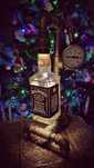 Veioza industriala cu sticla de whisky - steampunk, handmade
