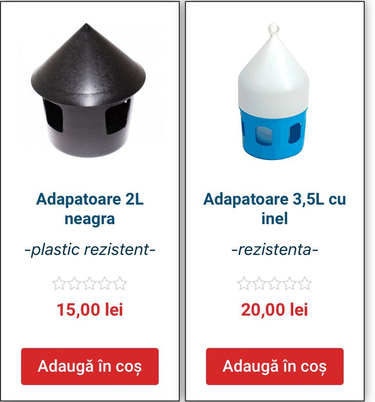 Accesori plastic porumbei