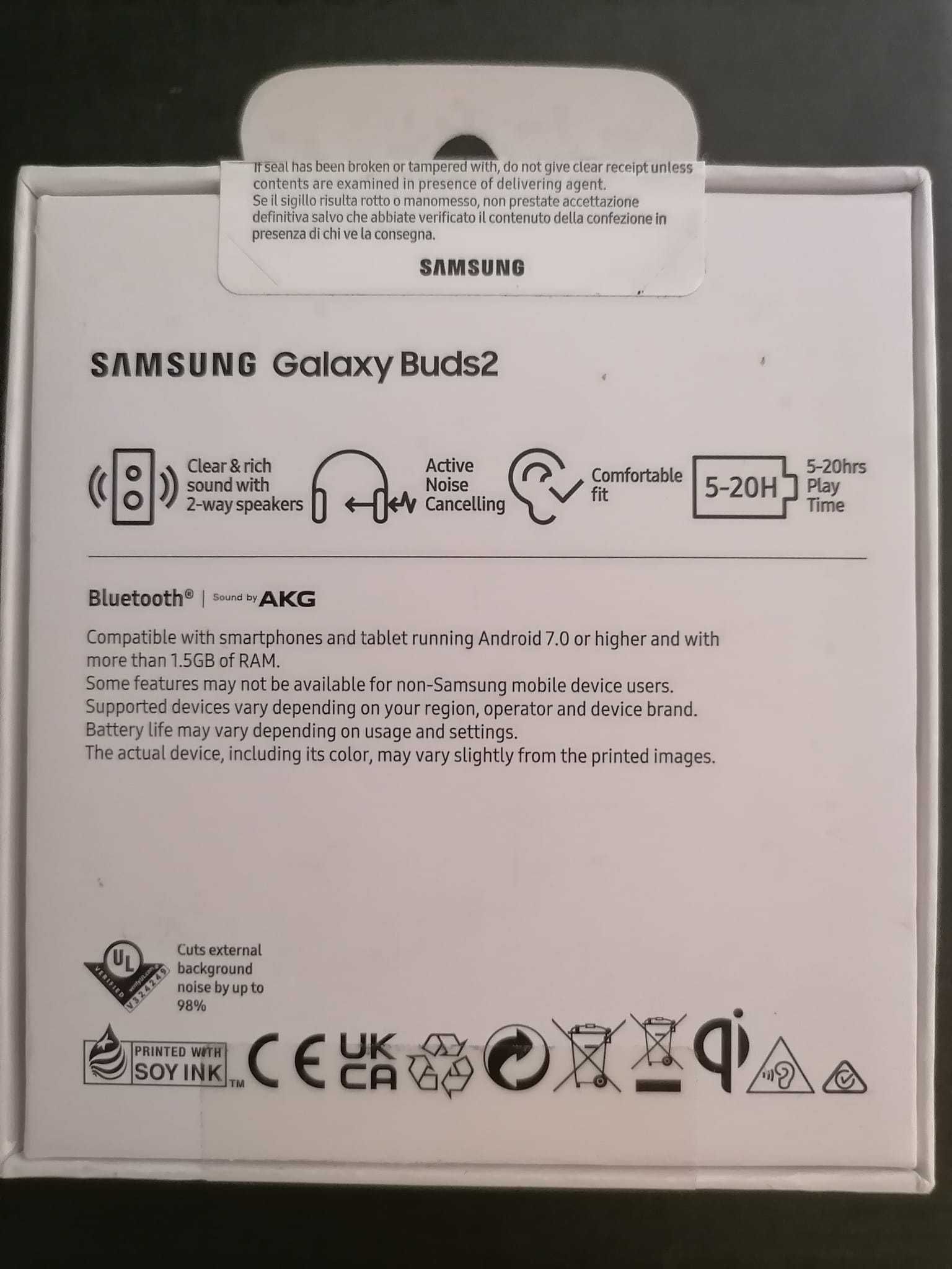 Слушалки Bluetooth Samsung Galaxy Buds2 Graphite