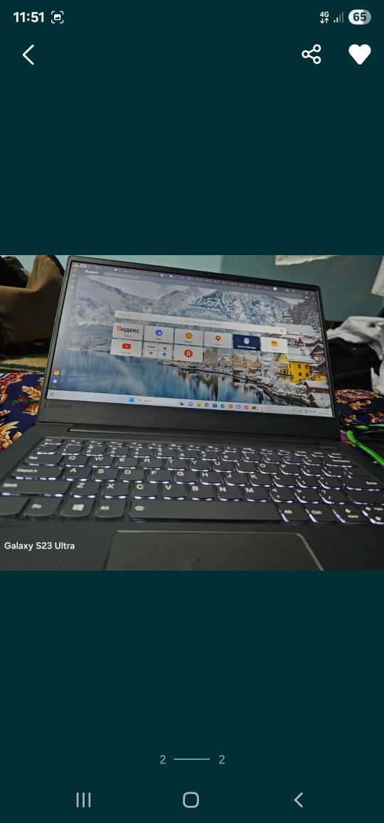 Lenovo noutbook sotiladi. Core i5 8/256 ssd