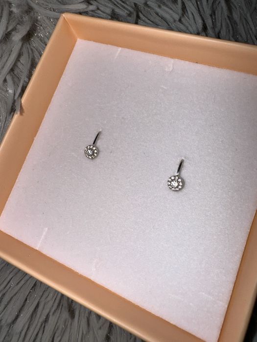 Cercei aur alb Splend'or