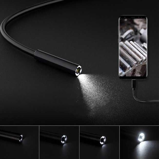 Endoscop camera de inspectie, IP67, 6 LEDuri Android, iPhone, Cablu 5M