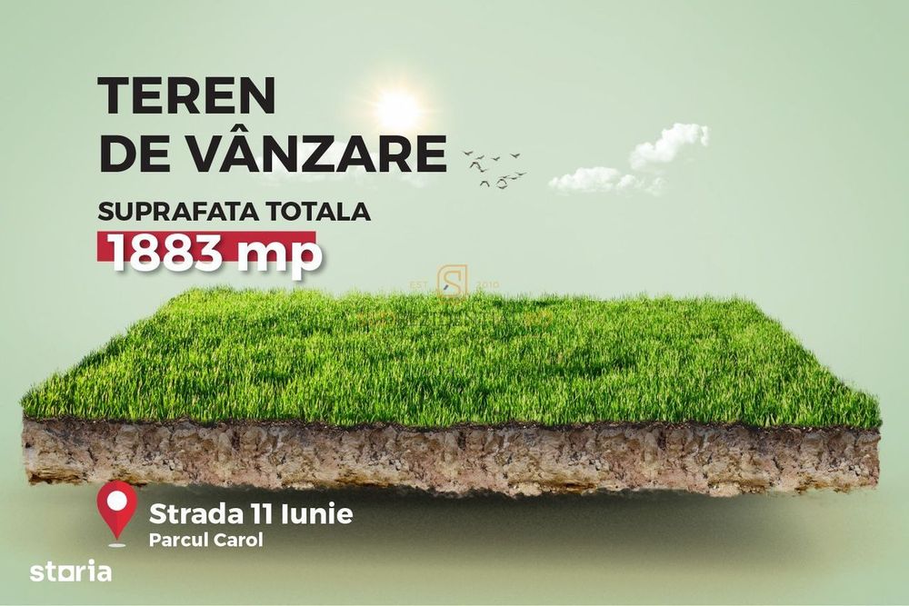 Teren 1883 mp in zona centrala, deschidere stradala, Parcul Carol