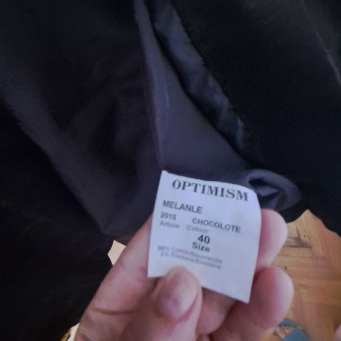 Дамско сако, цвят шоколад, марка Optimism, 40 номер