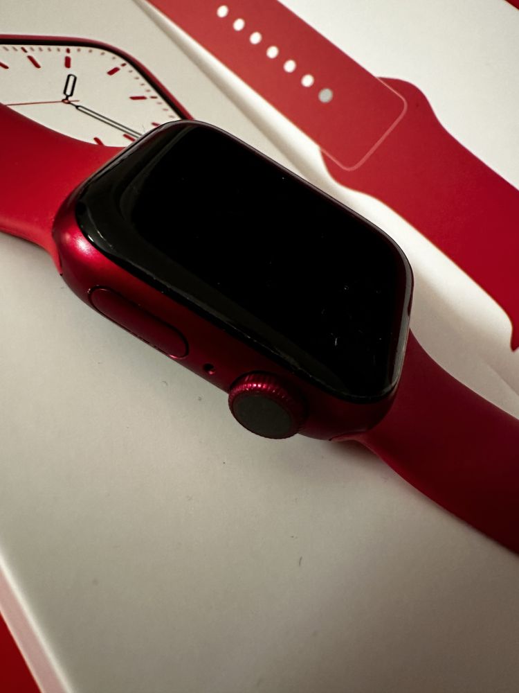 Apple watch 7 41 mm red rosu