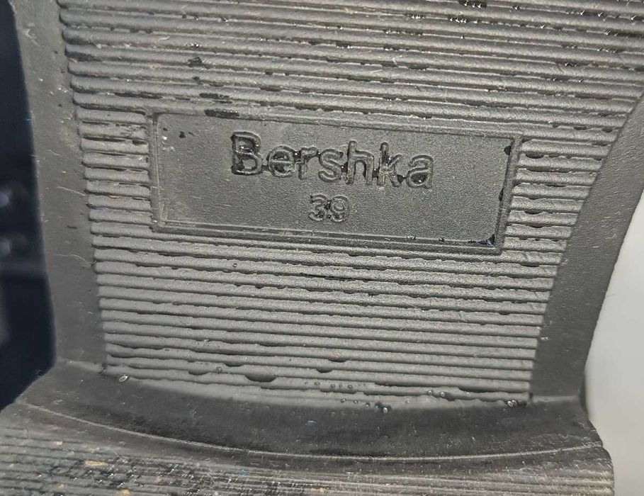 Cizme biker, femei, BERSHKA (piele, mărimea 39)