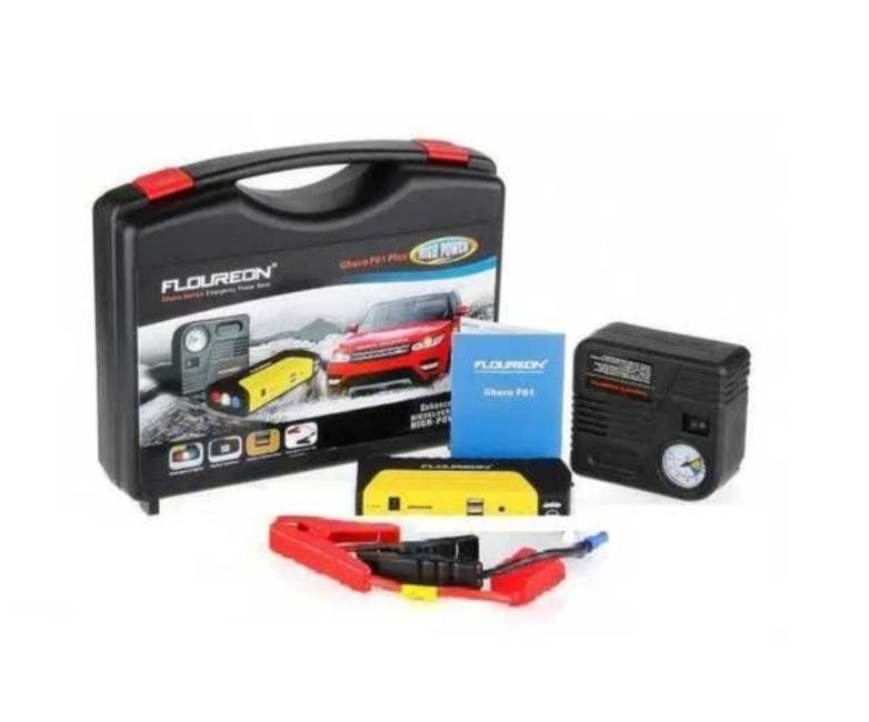 Robot pornire auto portabil cu acumulator 68800 mAh + compresor auto