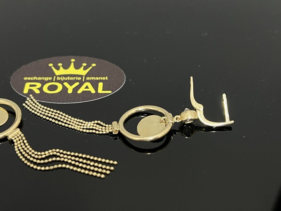 Bijuteria Royal CB : Cercei lungi aur 14k 6,17 grame