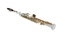 Saxofon Sopran NOU Karl Glaser Saxophone drept Si b ALB+Auriu