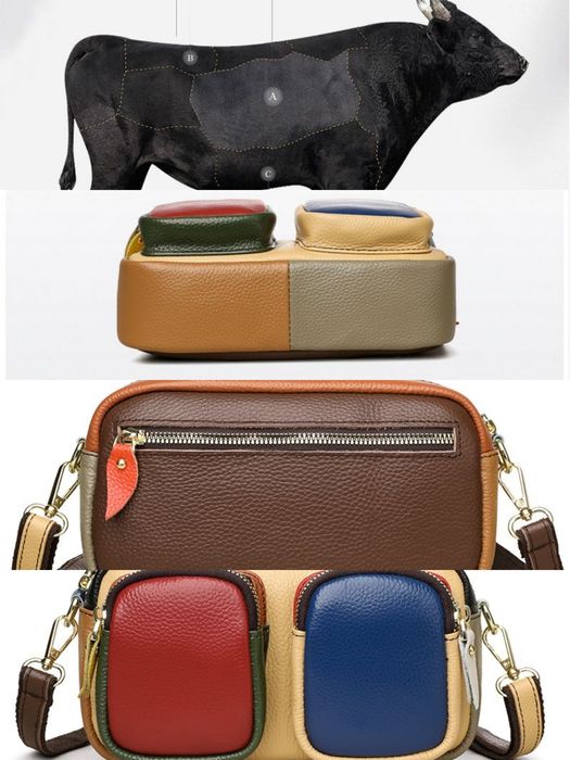 Женская сумка из 100% натуральной кожи быка прикольная женский сумочка