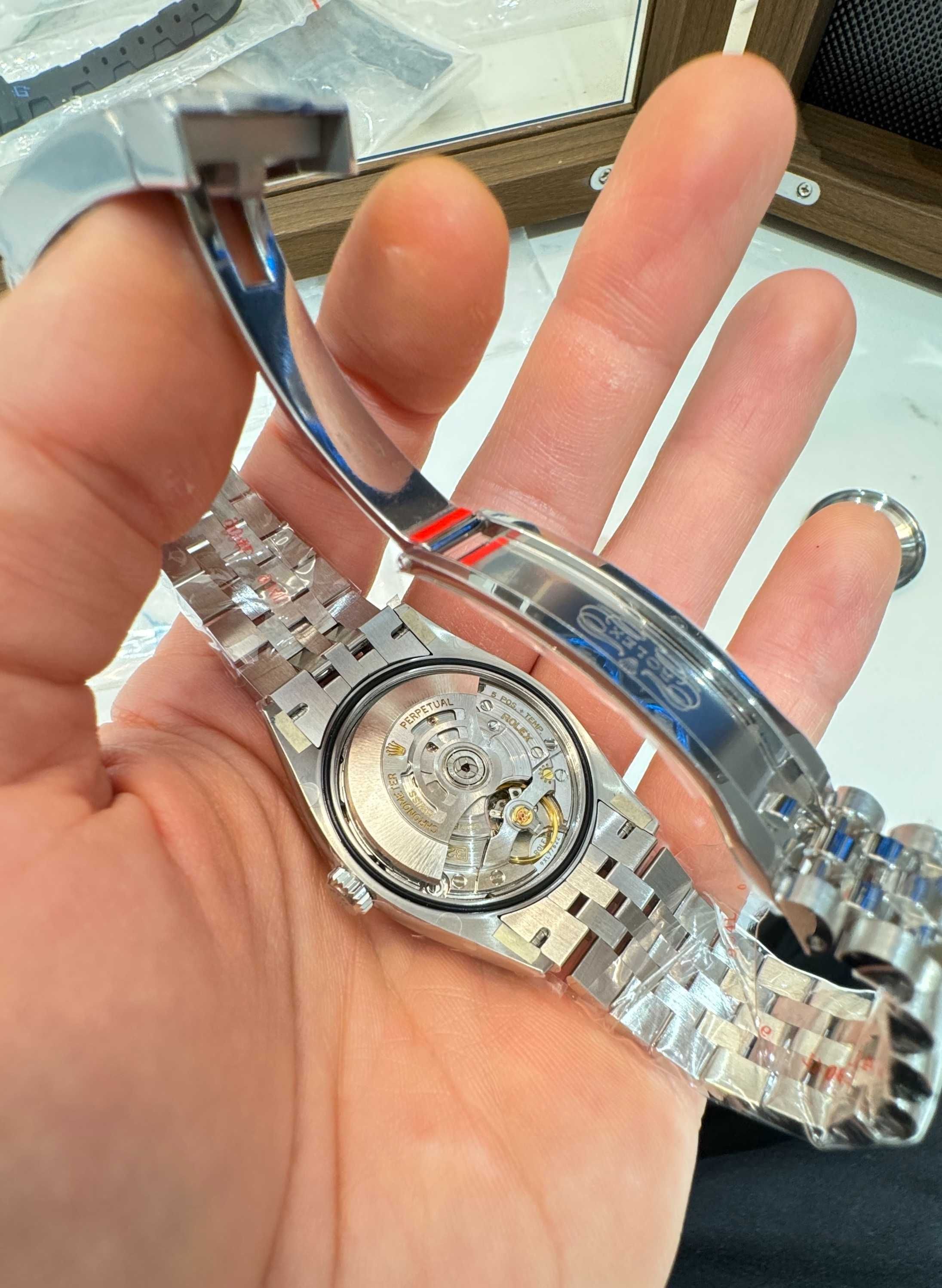 Rolex datejust 36mm сребро/перла 3235