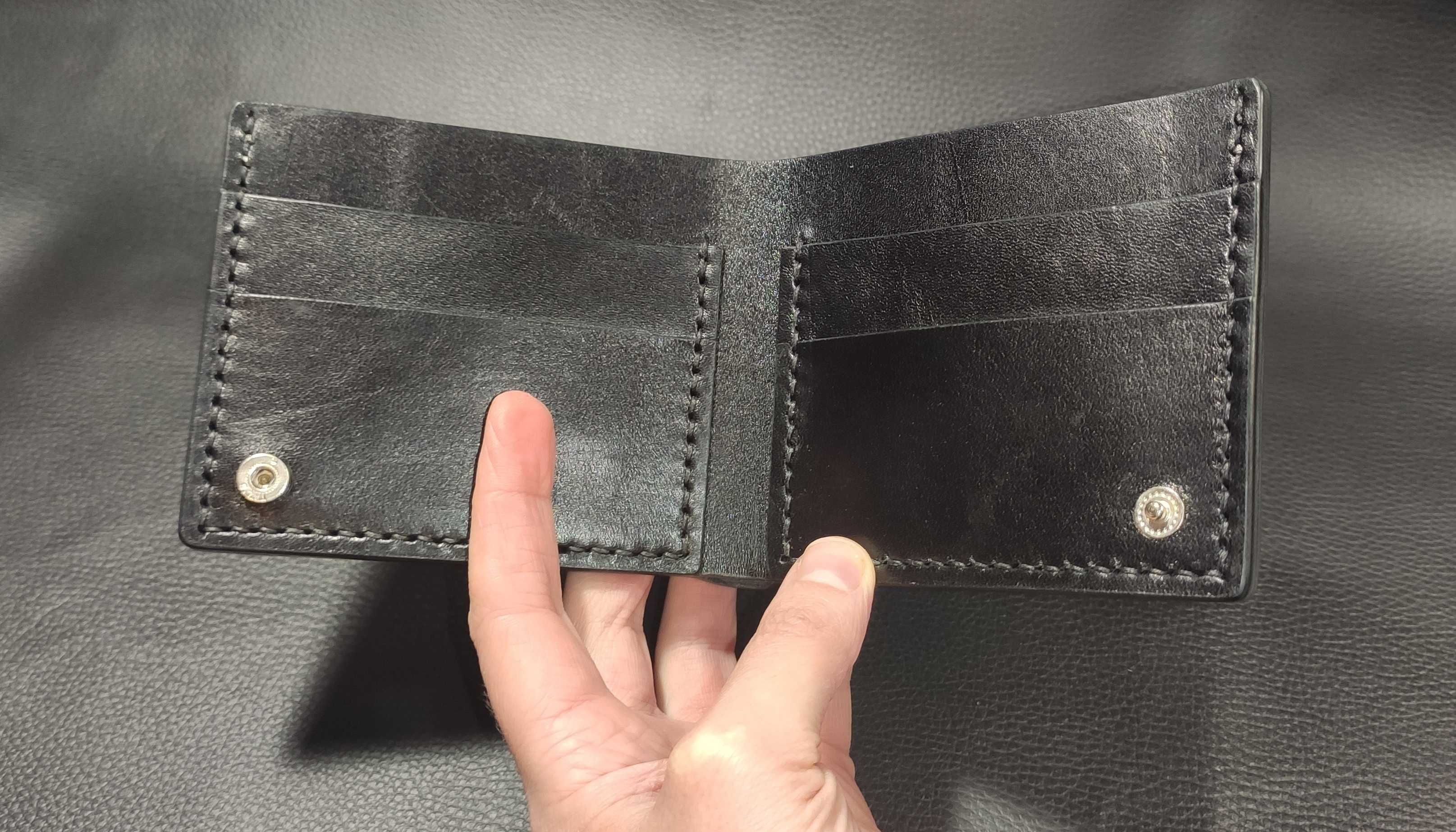 Минималистични кожени портфейли за мъже - бифолд, ръчна изработка.