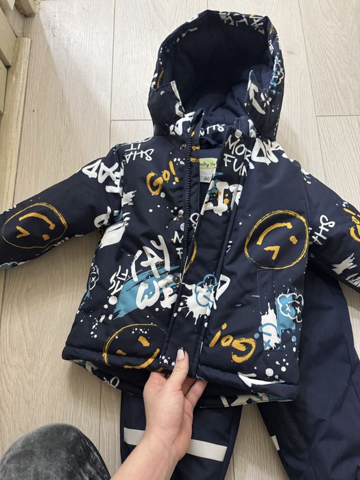 Комбинезон зимний для мальчика 80 р-ра