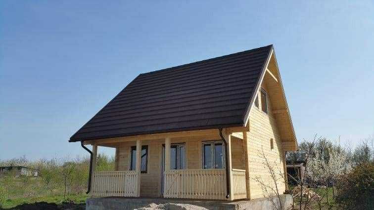 Cabana stil A-Frame, Casa, Foisoare si Terase din structura de lemn