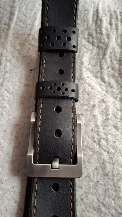 Ремень кожаный, пряжка титан,собран на стальных винтах