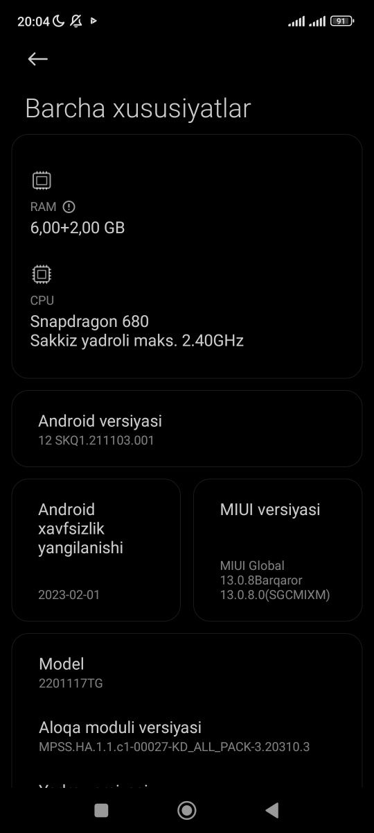 Xiaomi Redmi  Note 11  6+2/128GB