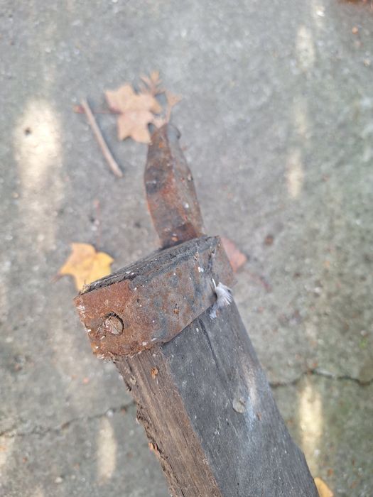 Scară veche de pompieri, din lemn, culisantă