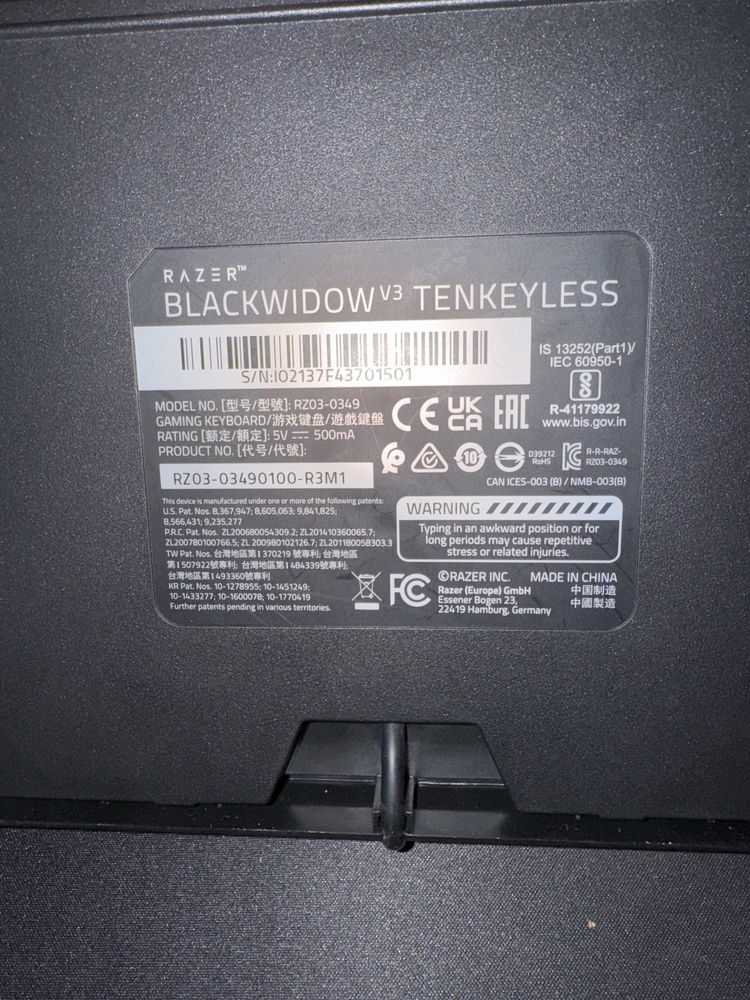 Razer blackwidow v3 tenkeyless