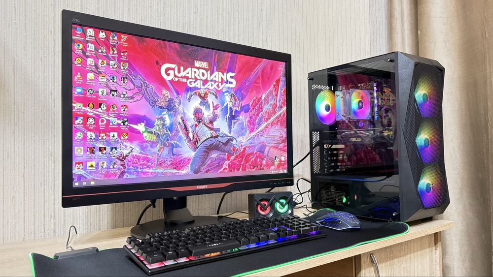 Игровой компьютер Core i5/16GB/SSD/HDD/GTX 1660s+27 дюйм 144-г монитор