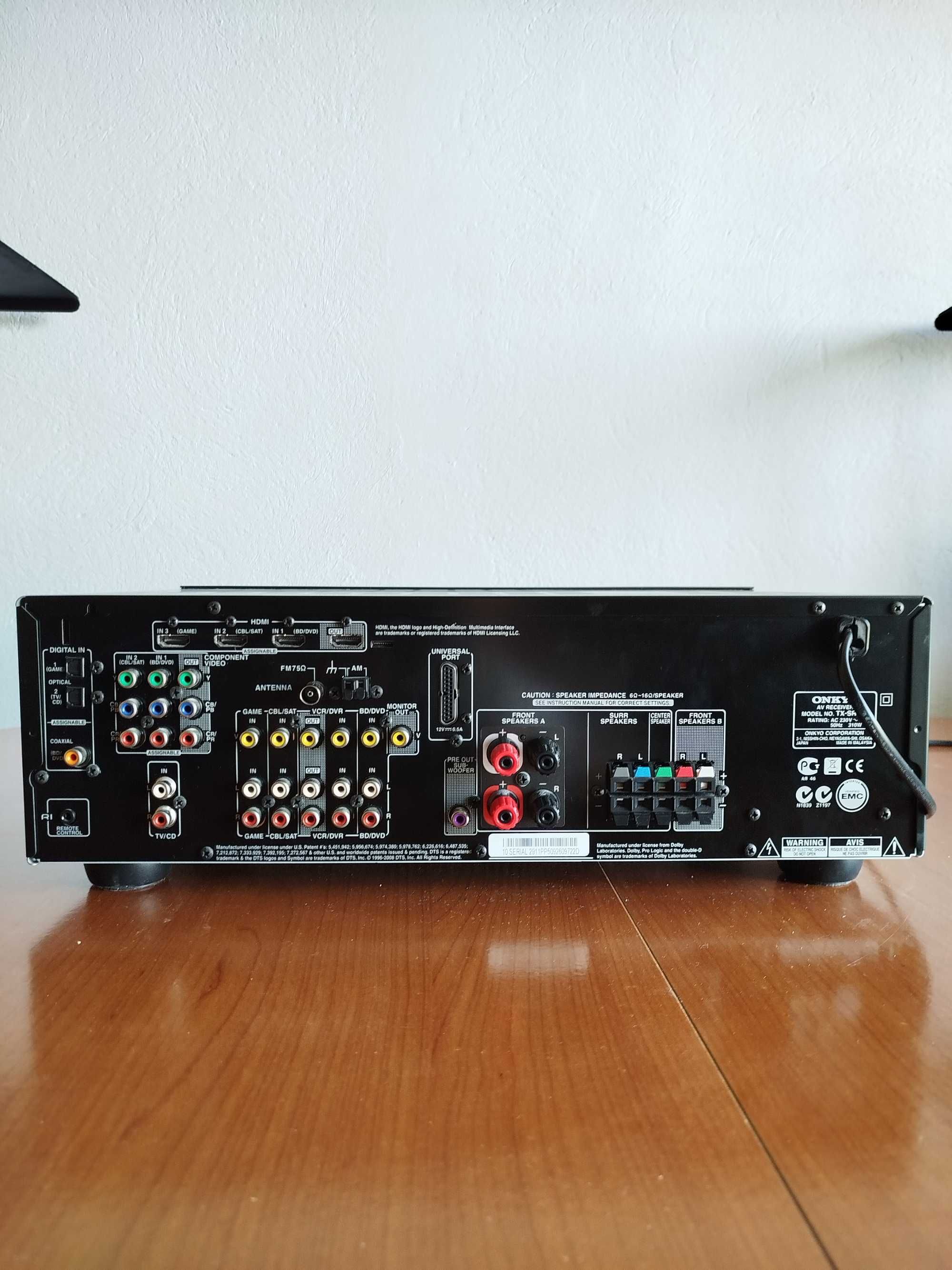 AV Receiver Onkyo model: TX-SR308. Impecabil! Telecomanda + Cabluri!