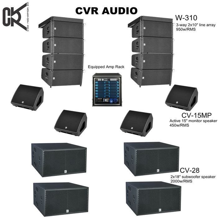 Аренда звукого оборудования, Установка линейный массив
