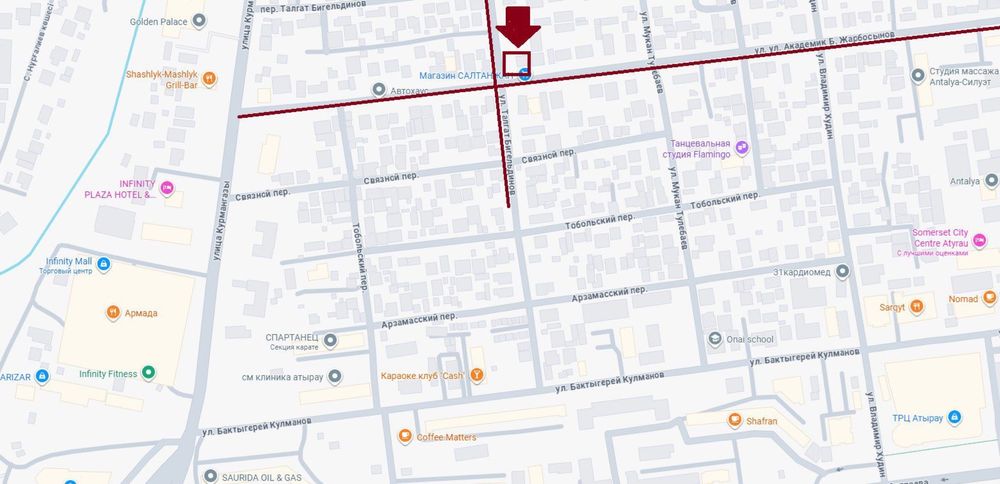 Продается участок в центре города