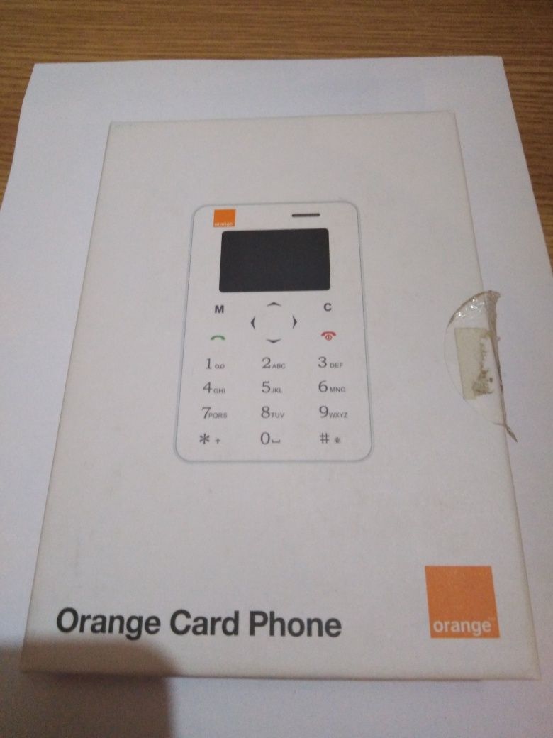 Telefon mic tip card orange card phone