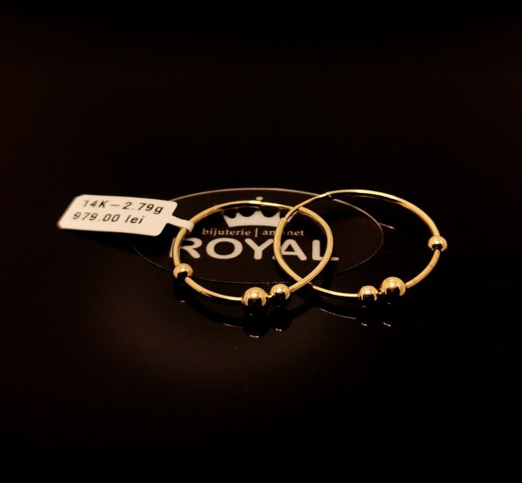 Bijuteria Royal cercei din aur 14k 2.79 gr