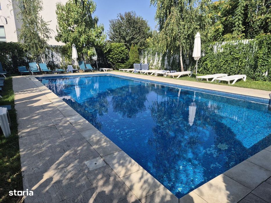 Pipera : Vila moderna tip townhouse, ansamblu rezidential cu piscina !
