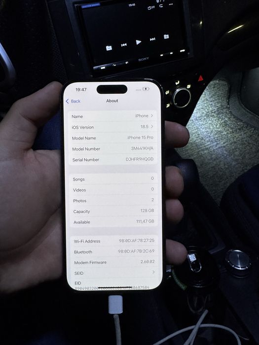Iphone 15 Pro 128 gb 89%  Kar/Dok