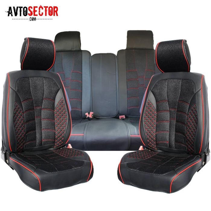 Луксозна вип aвтотапицерия изработена от еко кожа и плат full cover кл