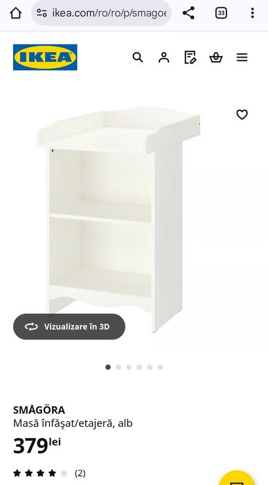 Vând măsuță de înfășat pentru bebe