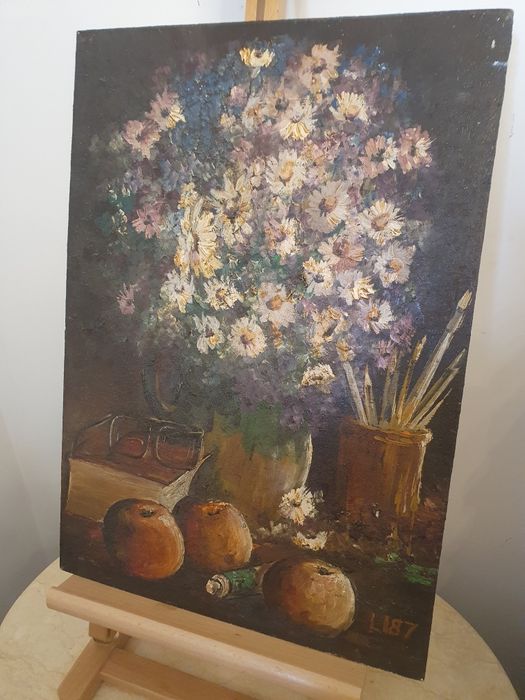 Pictura ulei pe carton