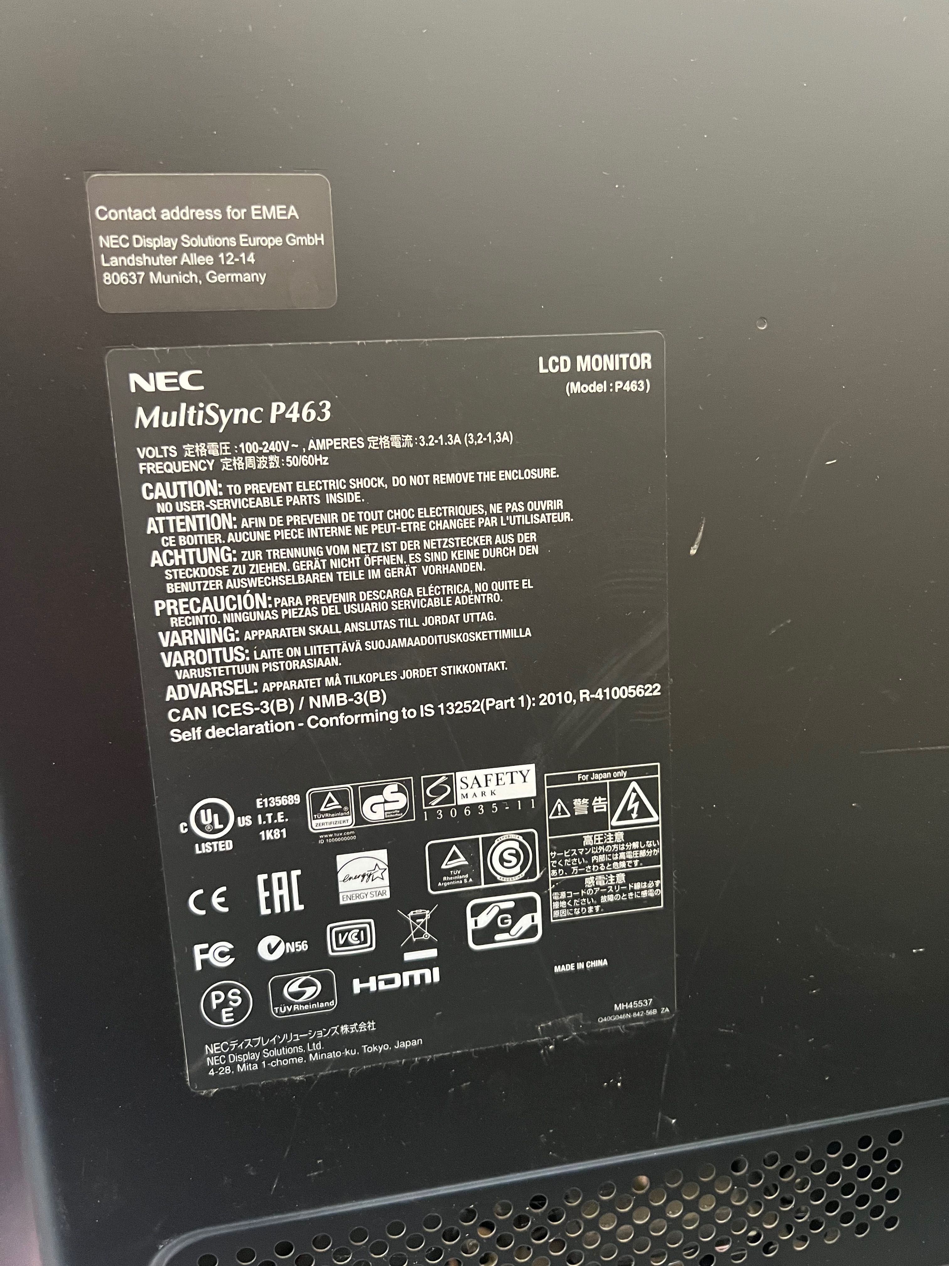 LED Телевизор NEC MultiSync P463