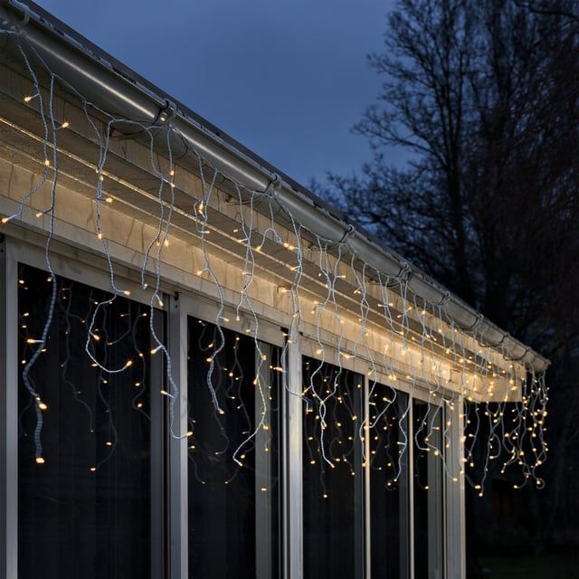 12метра Висящи Коледни Лампи Завеса