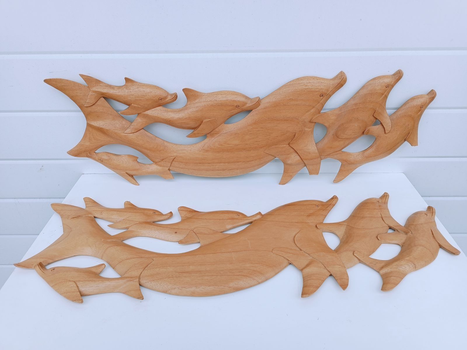 Ретро дървени големи пана с делфини. Внос Холандия