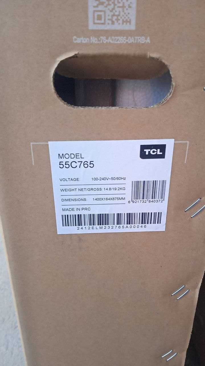 Телевизор TCL 55 C765 QD-Mini LED 4K Google TV доставка бесплатно