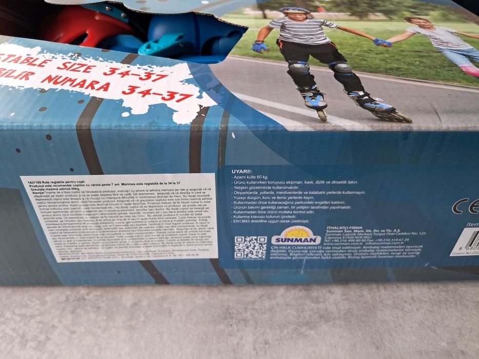 Role pentru copii,  Albastru, Marime ajustabila 34-37