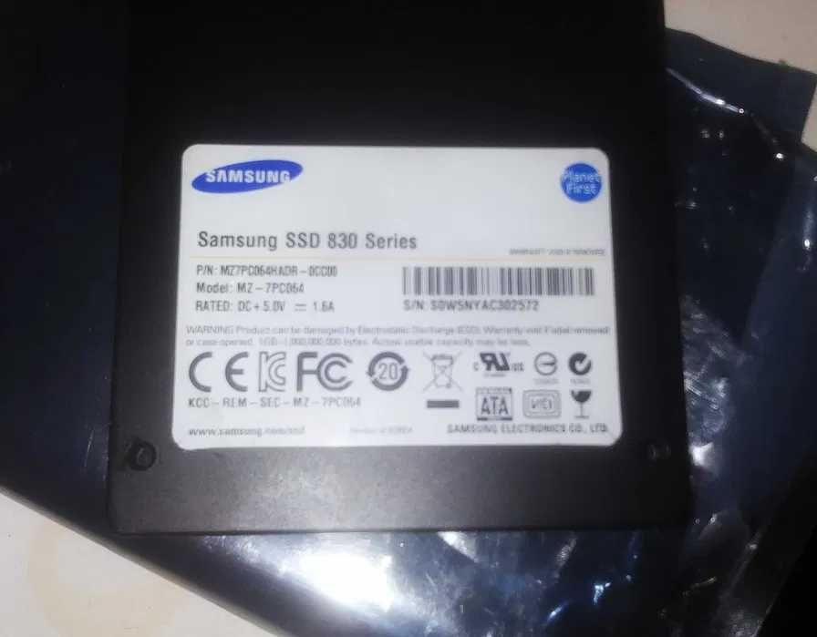 Твердотельный накопитель SSD Samsung 830 64GB 2,5"SATA3,DRAM Cache,MLC