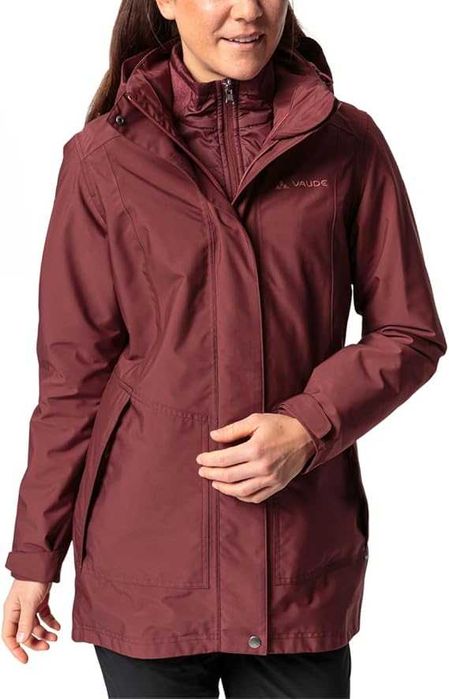 дамско зимно дебело яке от две части, VAUDE, цвят чери, размер 3XL/48