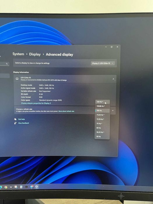 Monitor Curbat Ultrawide 34 inch LENOVO UHD 144Hz - CA NOU !