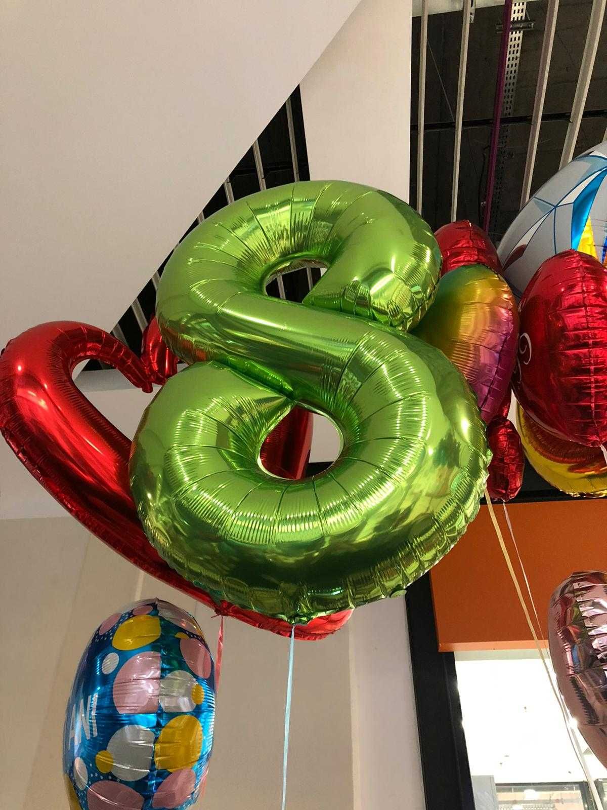 Baloane folie cifre verzi cu heliu