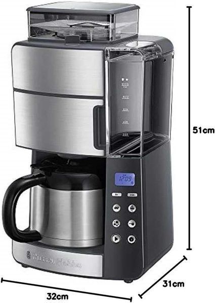 ПРОМО 2г Гаранция Нова Шварц Кафемашина Russell Hobbs 25620 Grind&Brew